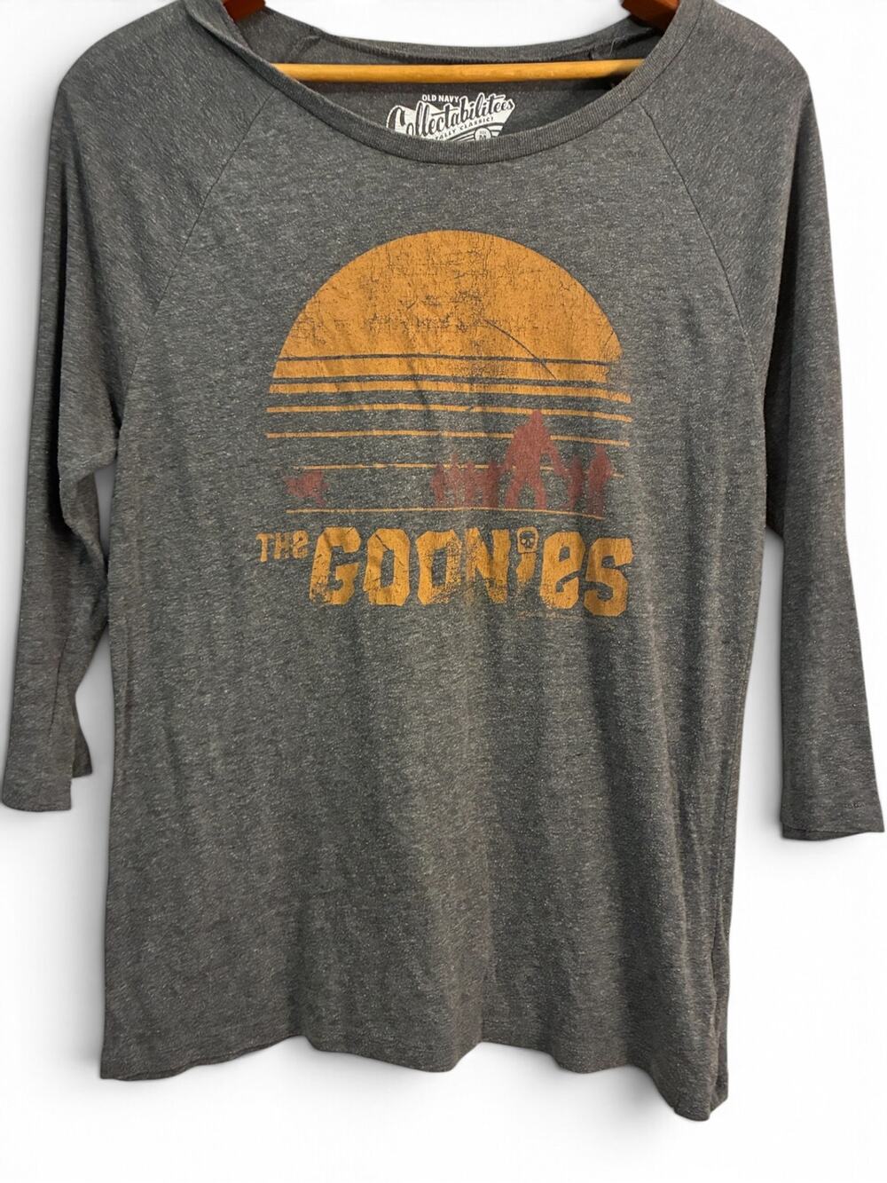 VTG Style Old Navy Collectabilitees "The Goonies" 3/4 Raglan Graphic Tee
